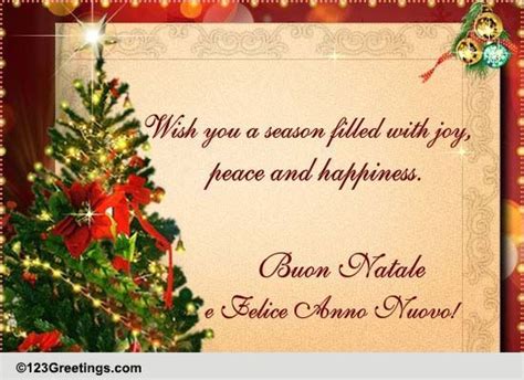 Italian Christmas Greetings. Free Italian eCards, Greeting Cards | 123 Greetings