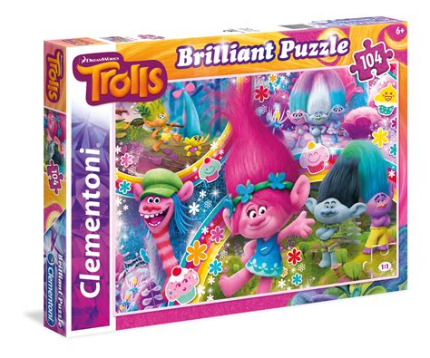 Trolls - 104 pcs - Brilliant Puzzle - Clementoni