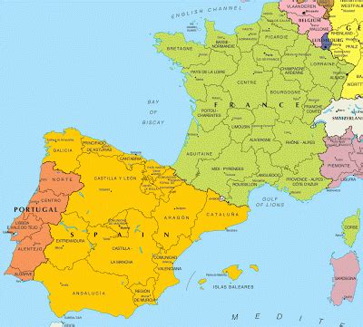 Map Of France And Spain - Map Of The World