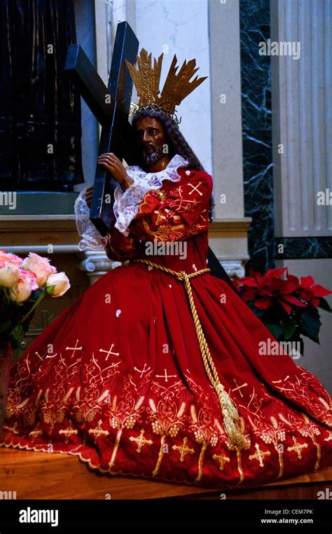 A statue of the Black Nazarene sits in Our Lady of Pompeii Catholic Church in Greenwich Village ...