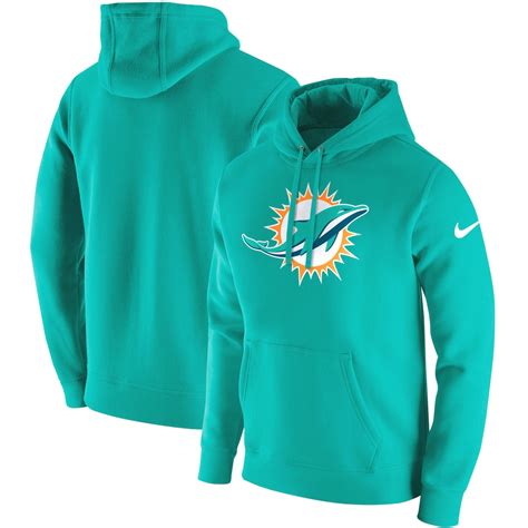 Nike Miami Dolphins Aqua Club Fleece Pullover Hoodie