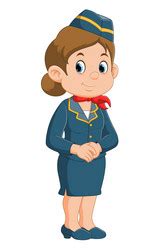 Girls Air Hostess Cartoon Vector Images (over 450)