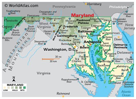 Maryland Maps & Facts - World Atlas