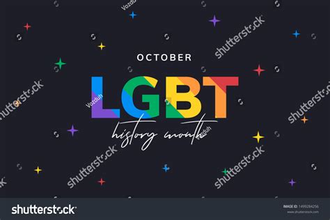 Lgbt History Month Background Poster Postcard Stock Vector (Royalty ...