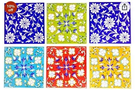 Blue Pottery Tile at Rs 30/piece | Aligarh | ID: 26010487262