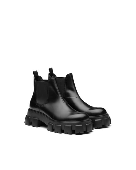 Timeless Black: Men's Prada Black Leather Boot - Shoe Effect