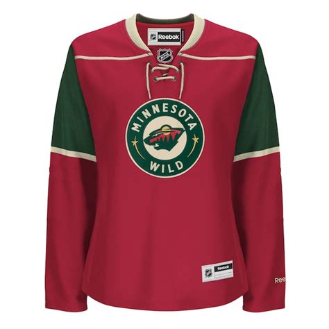 Reebok Minnesota Wild Womens Premier Home Jersey - Red - Shop.NHL.com