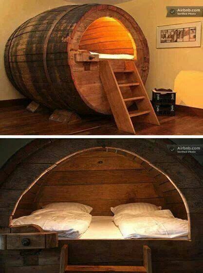 Creative Ideas: Barrel Bed with Ladder