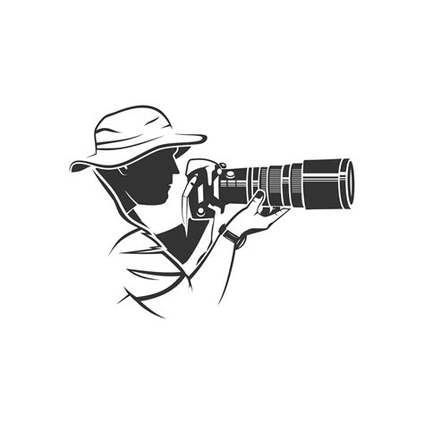 photographer silhouette line art 3559251 Vector Art at Vecteezy