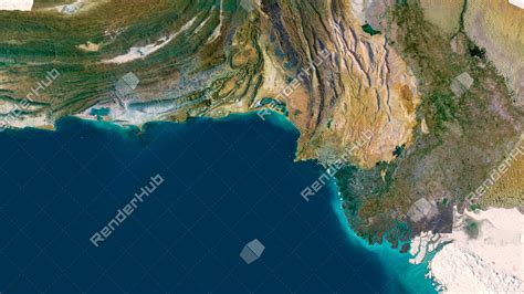 Pakistan 3D Map - Stock Image by Shustrik