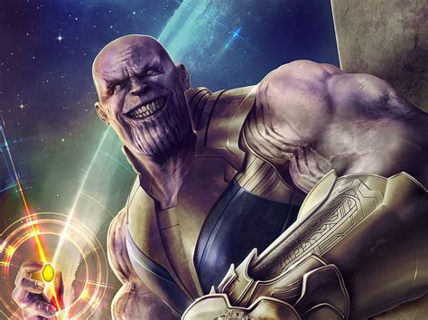 HD wallpaper: Smile, Marvel, Villain, Comics, Thanos, Supervillain, The Infinity Stone ...