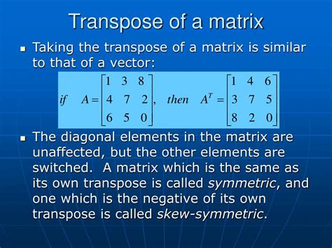 PPT - Refresher: Vector and Matrix Algebra PowerPoint Presentation - ID:252920