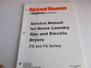 Speed Queen Service Manual for Home Laundry Dryers FE and FG Models | eBay