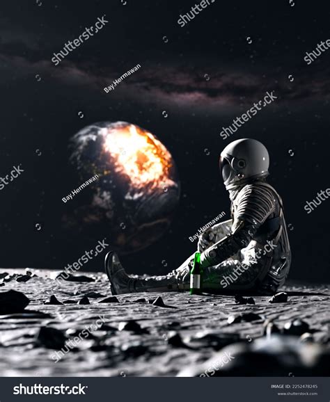 Astronaut Drinking Beer On Moon Astronaut Stock Illustration 2252478245 | Shutterstock