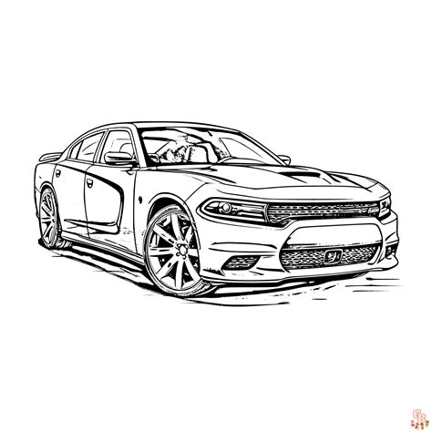 Printable Dodge Charger Coloring Pages Free For Kids And Adults