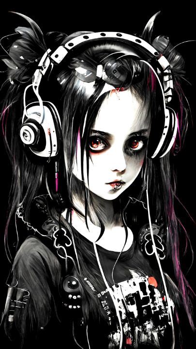 Goth Girl, pink highlights - D's Designs - Digital Art, People & Figures, Animation, Anime ...