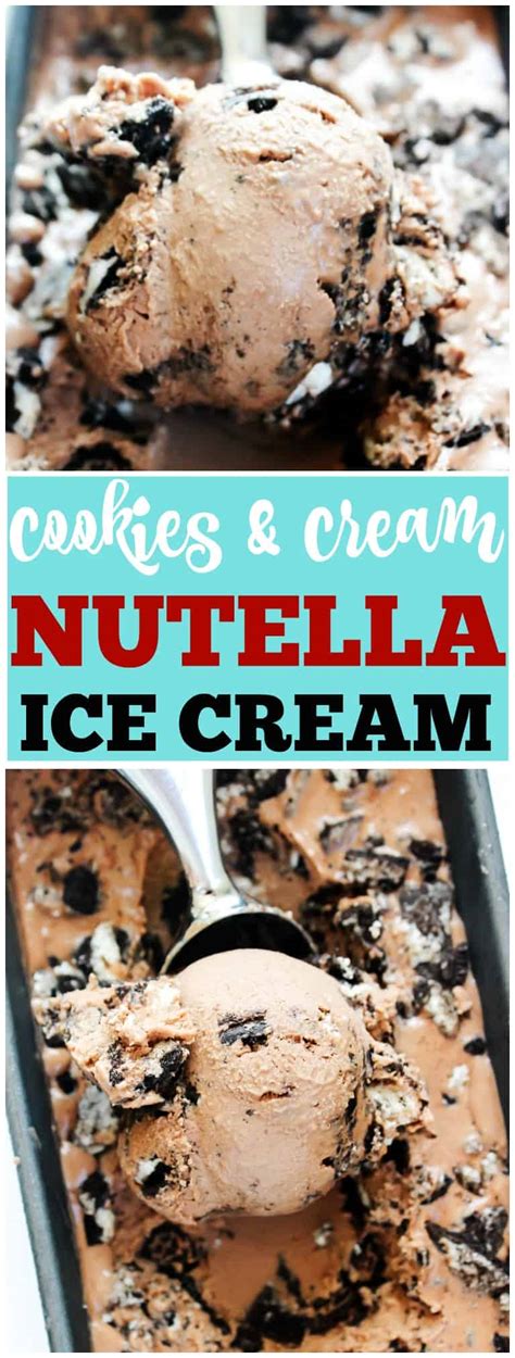 Cookies & Cream Nutella Ice Cream - Dash of Sanity