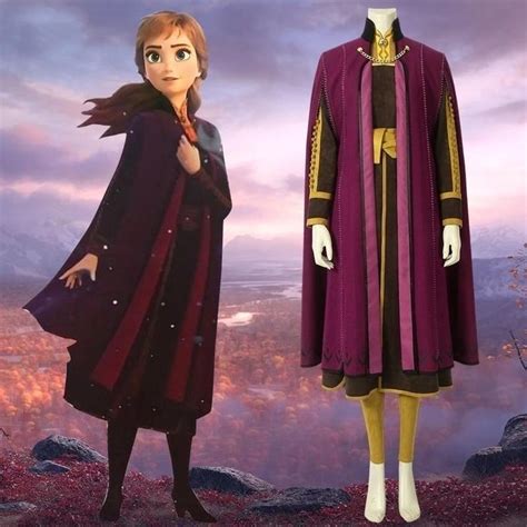 Anna Snow Ice Pricess Cosplay Adult Frozen 2 anna costume Christmas Carnival Party Dress Disfraz ...