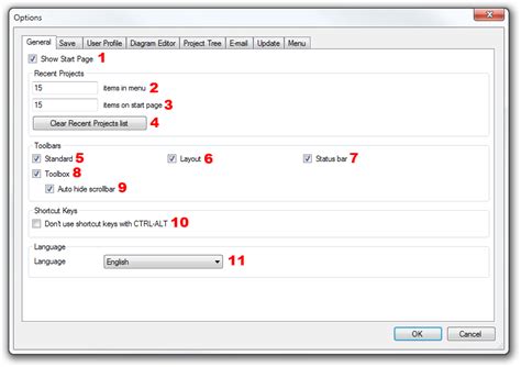 General Tab - Software Ideas Modeler