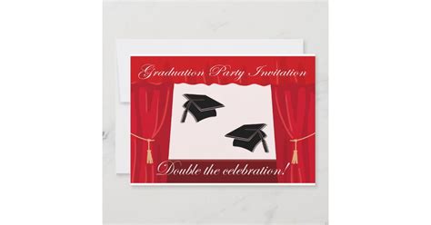 Graduation party Invitation for twins | Zazzle