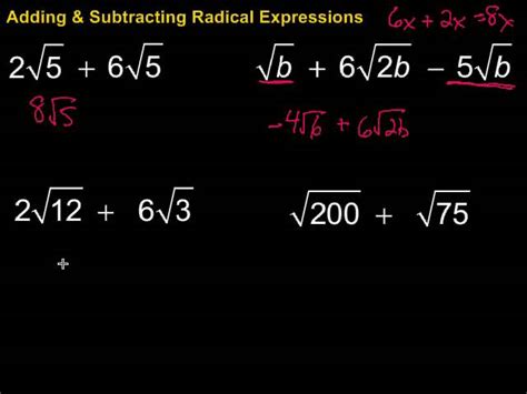 Adding And Subtracting Radical Expressions - Lessons - Blendspace