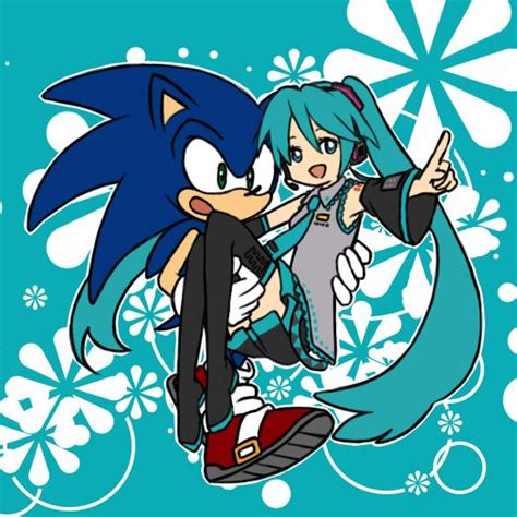 Sonic & Hatsune Miku | Sonic, Cartoon crossovers, Miku