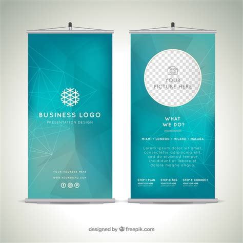 Premium Vector | Abstract business roll up template