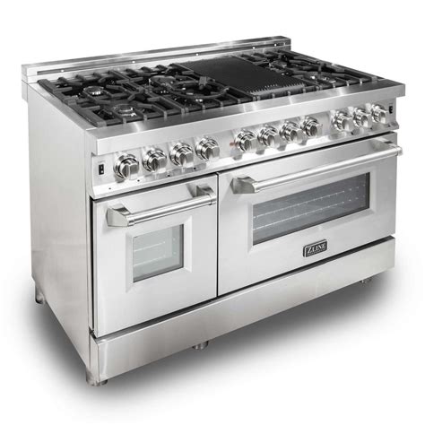 ZLINE Kitchen and Bath ZLINE 48 in. Stainless Steel 6.0 cu. ft. 7 Gas ...