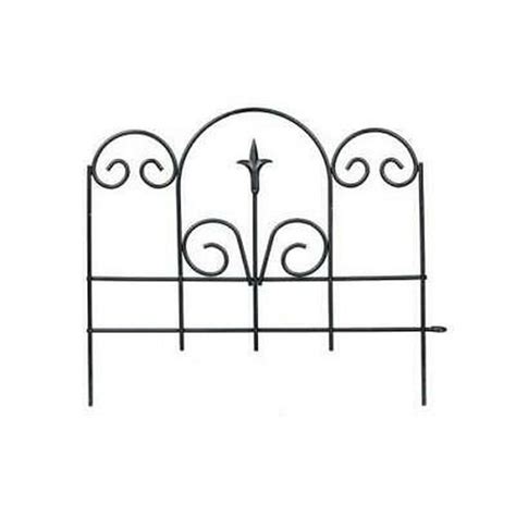 Panacea 16 in. L x 18 in. H Steel Black Garden Fence - Walmart.com - Walmart.com