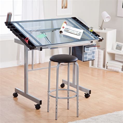 Have to have it. Studio Designs Glass Top 2-Piece Vision Rolling Drafting Table $169.98 ...