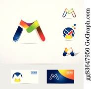 900+ Letter M Logo Icon Colors Clip Art | Royalty Free - GoGraph