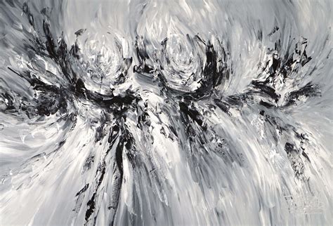 Download Captivating Black and White Abstract Painting Wallpaper ...