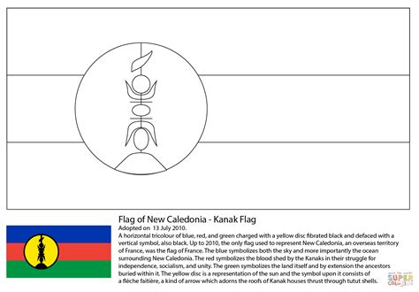 Flag of New Caledonia coloring page | Free Printable Coloring Pages