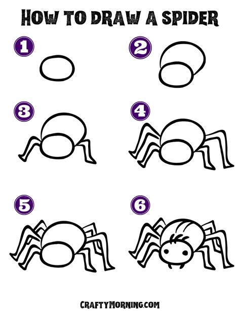 Spider Drawing For Kids