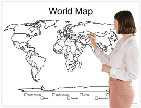 Large Printable World Map | Print at Home | 38x29in