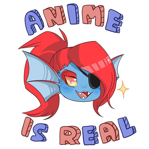 Undyne - Anime is real Sticker by CoolGuyEnzo | Undertale drawings ...