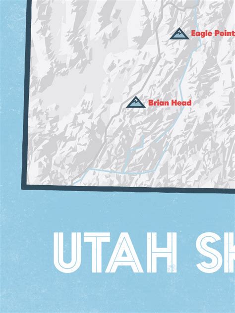 Utah Ski Resorts Map 18x24 Poster - Best Maps Ever