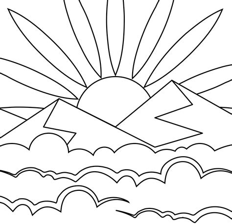 Perfect Sunrise coloring page - Download, Print or Color Online for Free