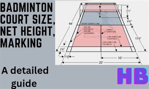 Badminton Court Size, Net Height,Markings - HaseebBlogger