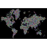 Prismatic Hearts World Map | Free SVG
