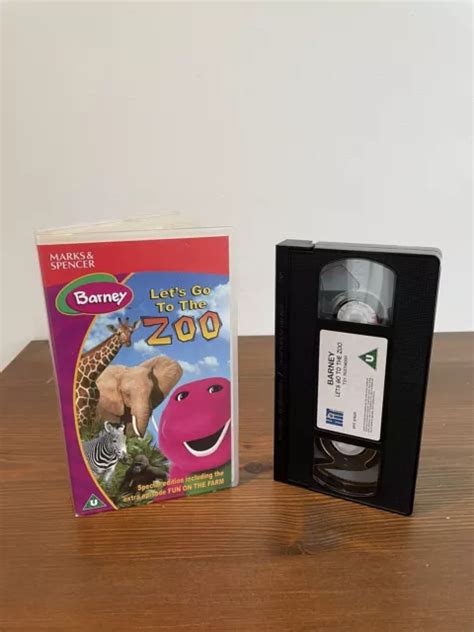 BARNEY 'LET'S Go To The Zoo' - RARE 2002 VHS - Kids TV - Marks & Spencer EUR 10,19 - PicClick FR