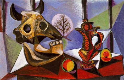 The bull's skull, fruit and pitcher, 1939, 92×65 cm by Pablo Picasso: History, Analysis & Facts ...