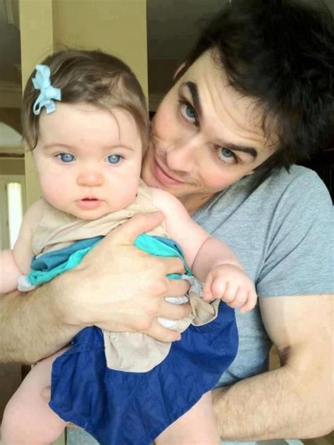 Ian Somerhalder..... I'm guessing that he's with his niece?? She must be related to him though ...