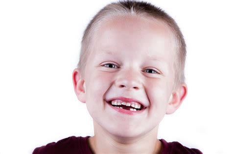 Smiling Toothless Boy On White Back Free Stock Photo - Public Domain Pictures