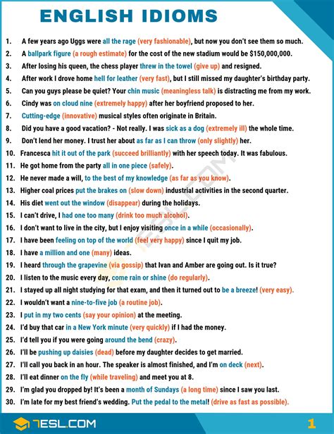 1500+ English Idioms from A-Z (with Useful Examples)