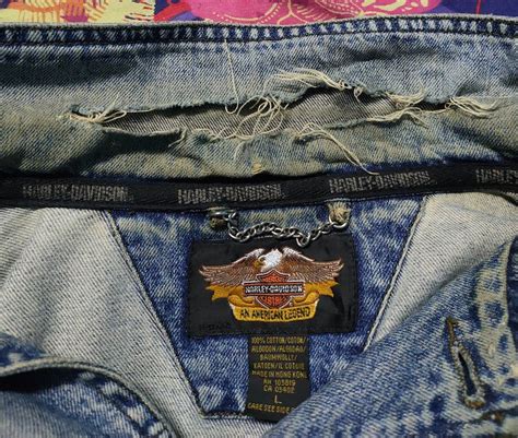 Harley Davidson distressed harley davidson denim jacket | Grailed