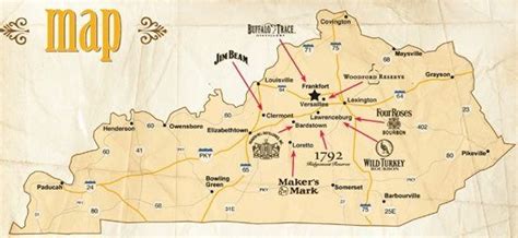 Pdf Printable Kentucky Bourbon Trail Map