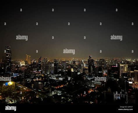 Bangkok Skyline at Night Stock Photo - Alamy