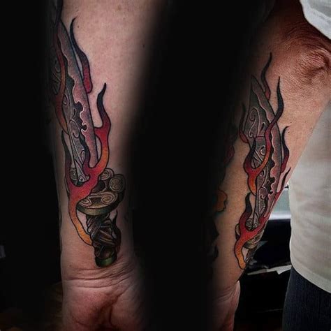 80 Fire Tattoos For Men - Burning Ink Design Ideas