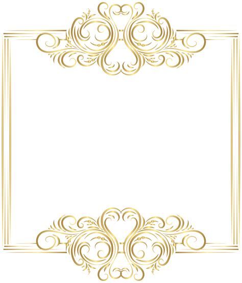 Gold Border Frame Transparent Png Clip Art Image Png Download 5814 Images